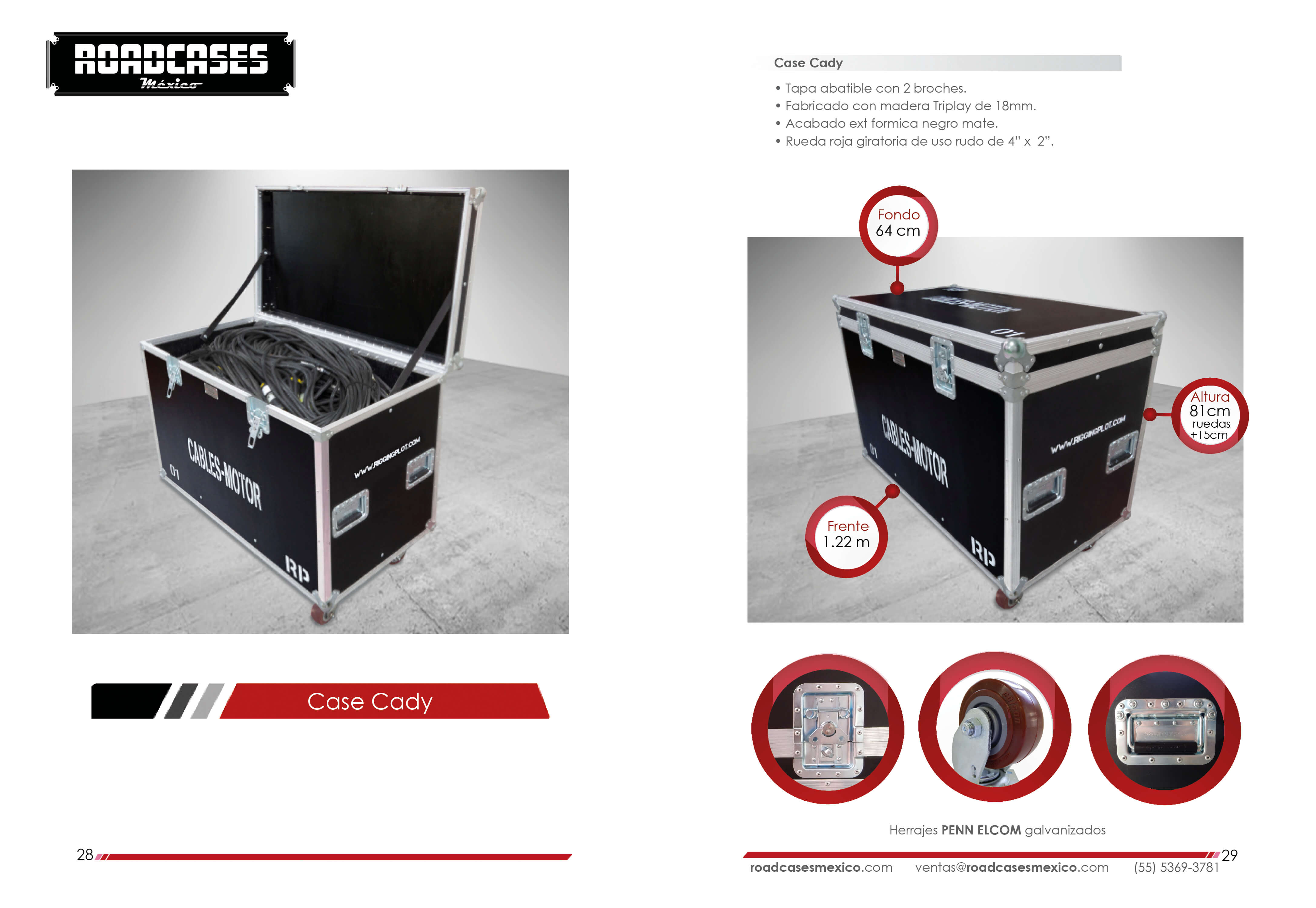 ficha case caddy cables de motor roadcasesmexico