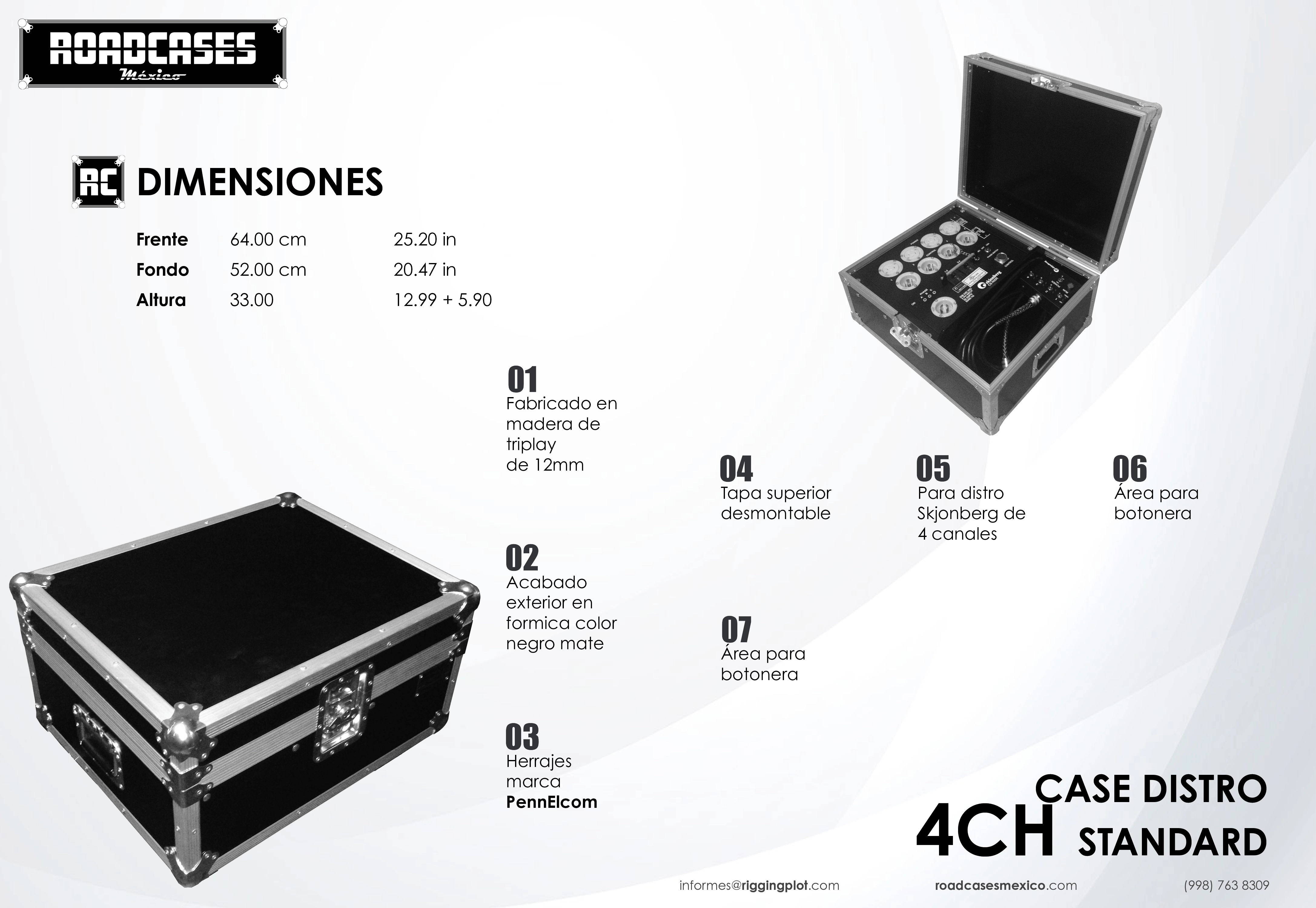 Case para distro o controlador de 4 canales Skjonberg, para operar 4 motores CM Lodestar