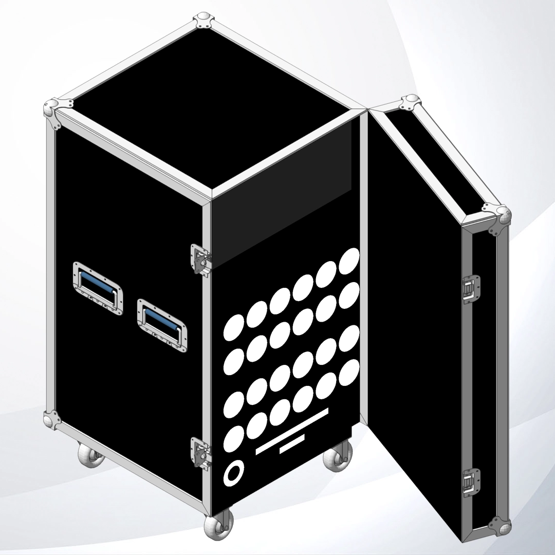 Vista Isométrica Case Distro de 12ch Robot