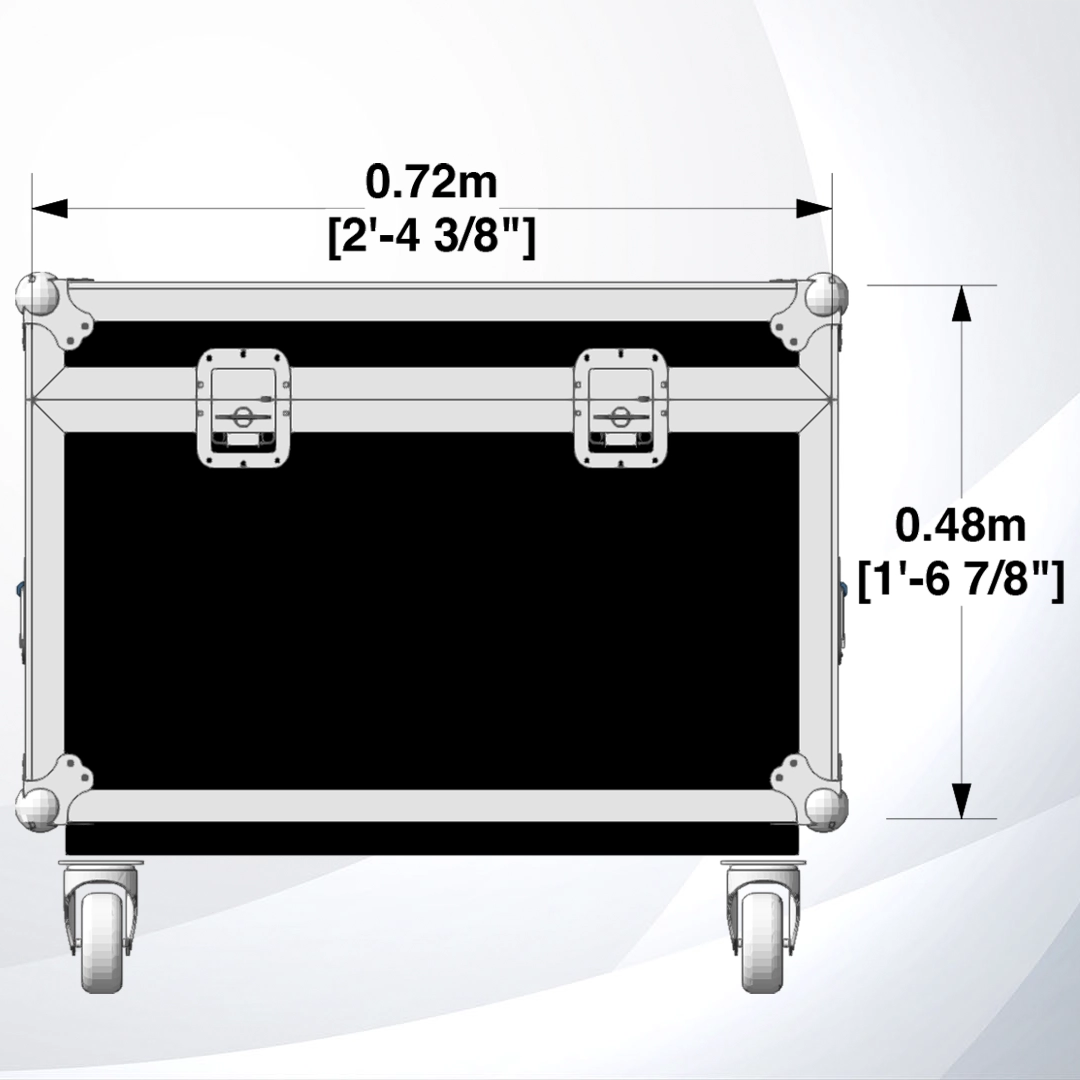 Vista Frontal Case para 2 motores de 1/2 Ton CM Lodestar