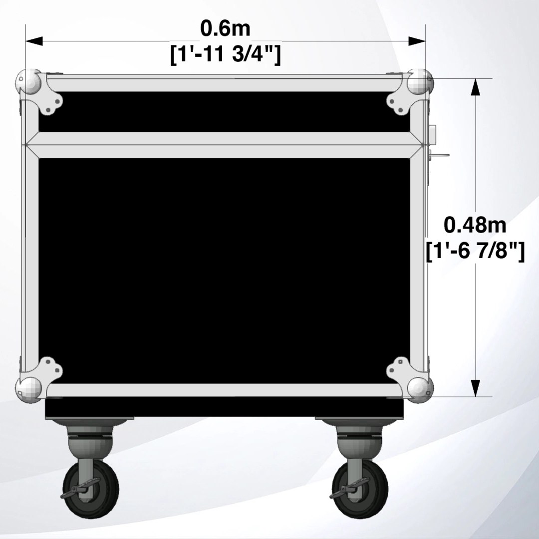 Vista Frontal Case para 2 motores de 1 Ton CM Lodestar