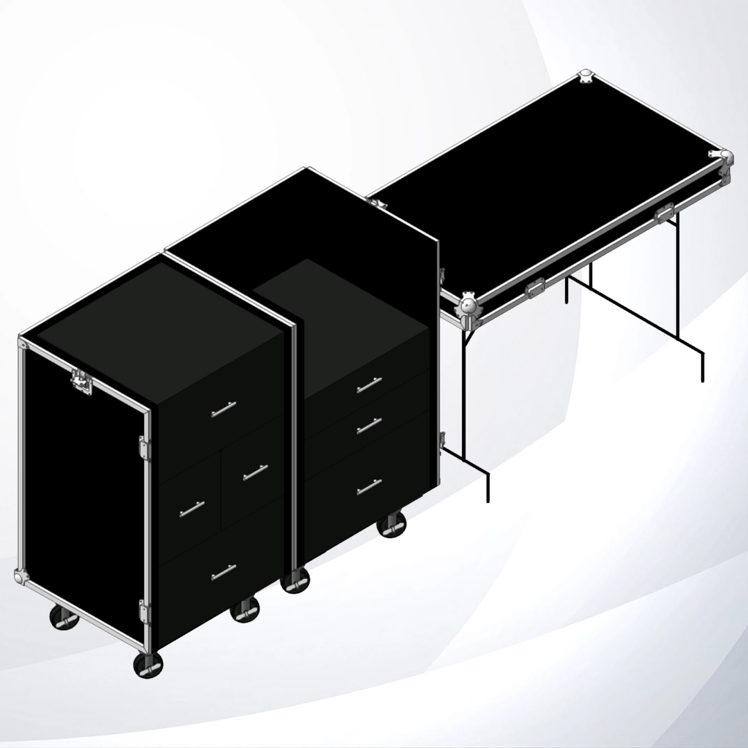 Vista Isometríca de Working Case Duo Deluxe