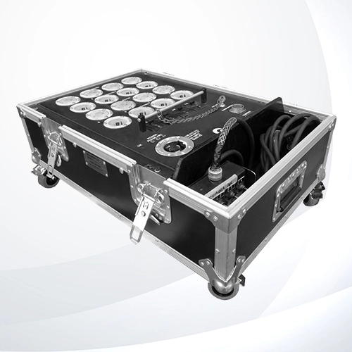 Case para distro o controlador de 8 canales Skjonberg con ruedas, para operar 8 motores CM Lodestar abierto