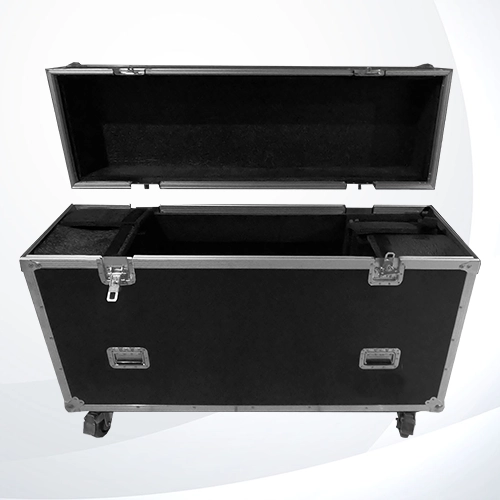 Case doble para dos pantallas de 65 pulgadas abierto