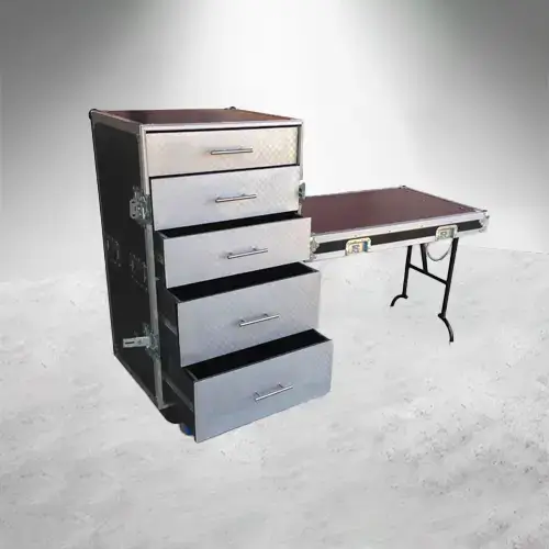Working Case Duo con mesa de trabajo montado