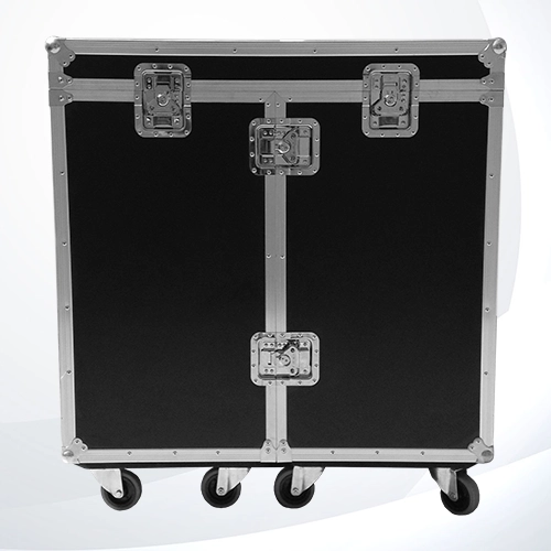 Working Case Duo Deluxe con 2 módulos abatibles, 7 cajones, tapa superior desmontable que se convierte en mesa, área superior para impresora o computadora, fabricado en triplay de 12 mm con iluminación LED y entrada de corriente con supresor de picos. cerrado