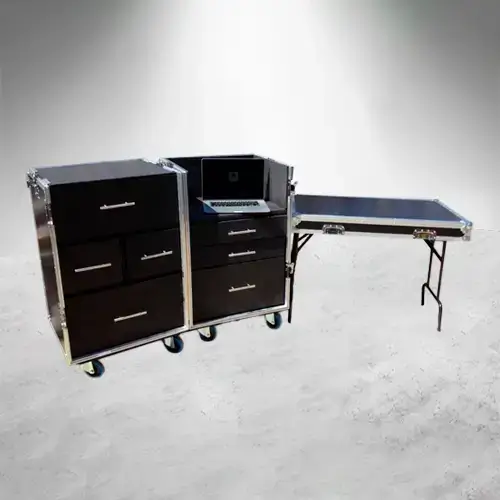 Working Case Duo con mesa de trabajo montado
