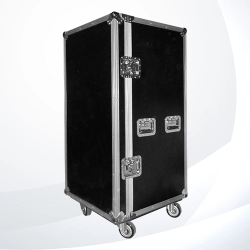 Venta de Working Case 1 Módulo Tapa Frontal Mesa en Roadcases México. Case profesional con 5 cajones, tapa frontal que se convierte en mesa, ruedas de uso rudo y opción de iluminación LED cerrado